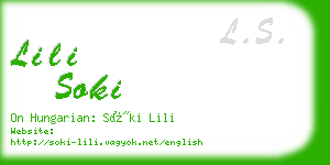 lili soki business card